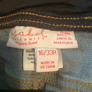 Maternity jeans. Skinny boot cut. Size 16